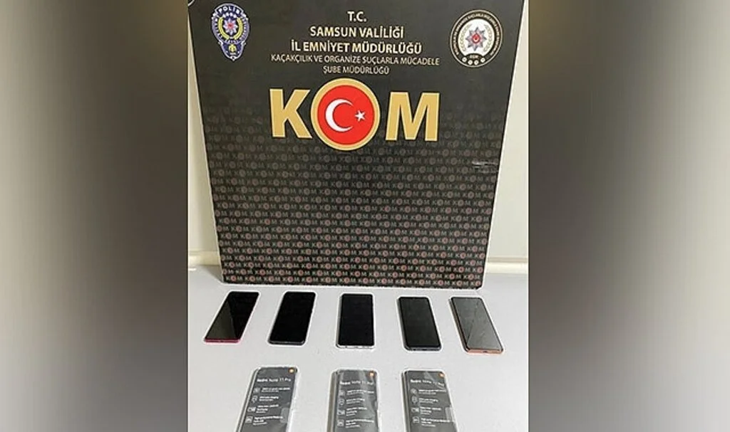 Samsun'da kaçak cep telefonu ele geçirildi