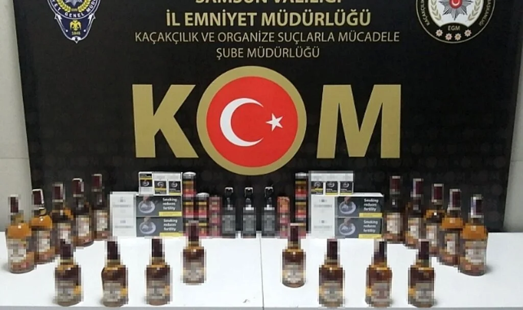 Samsun'da sahte bandrollü içki ele geçirildi