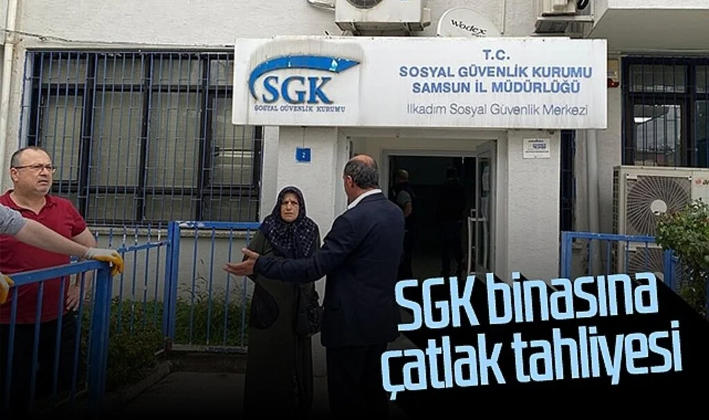 Samsun'da SGK binasına çatlak tahliyesi 