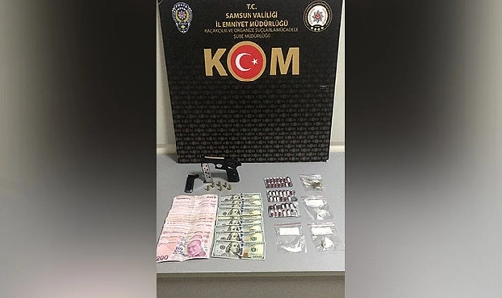 Samsun'da Suç örgütünün firari şüphelisi silah ve uyuşturucuyla yakalandı