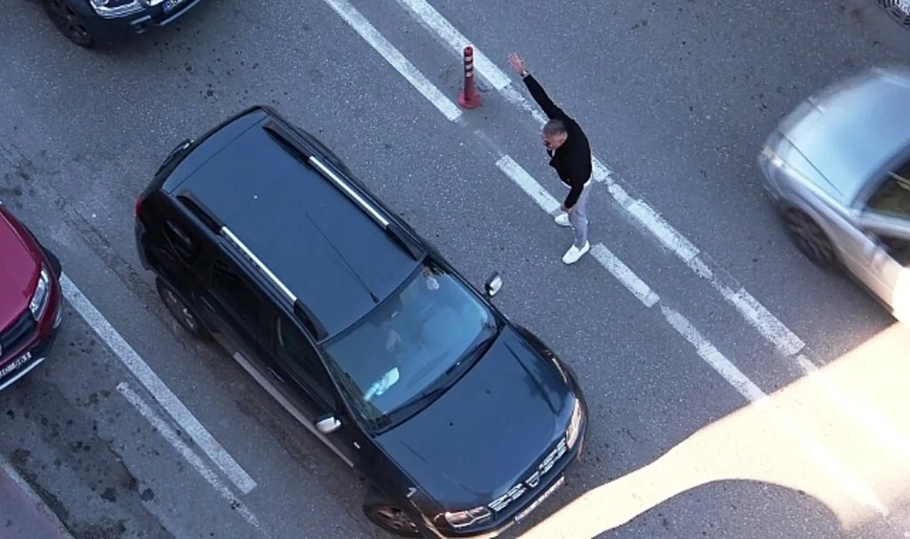 Samsun'da trafikte yol verme gerginliği