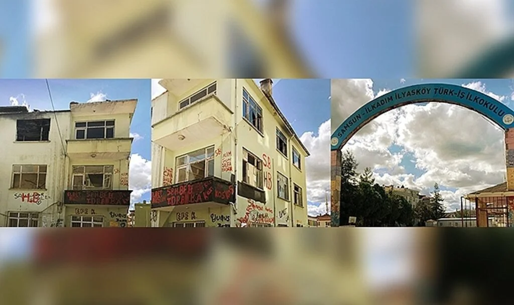 Samsun İlyasköy Türk-İş İlkokulu Lojmanları metruk binaya dönüştü 