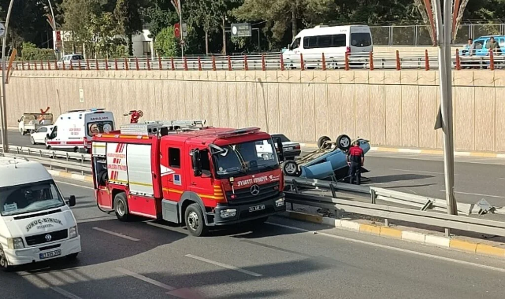 Şanlıurfa’da otomobil takla attı: 2 yaralı