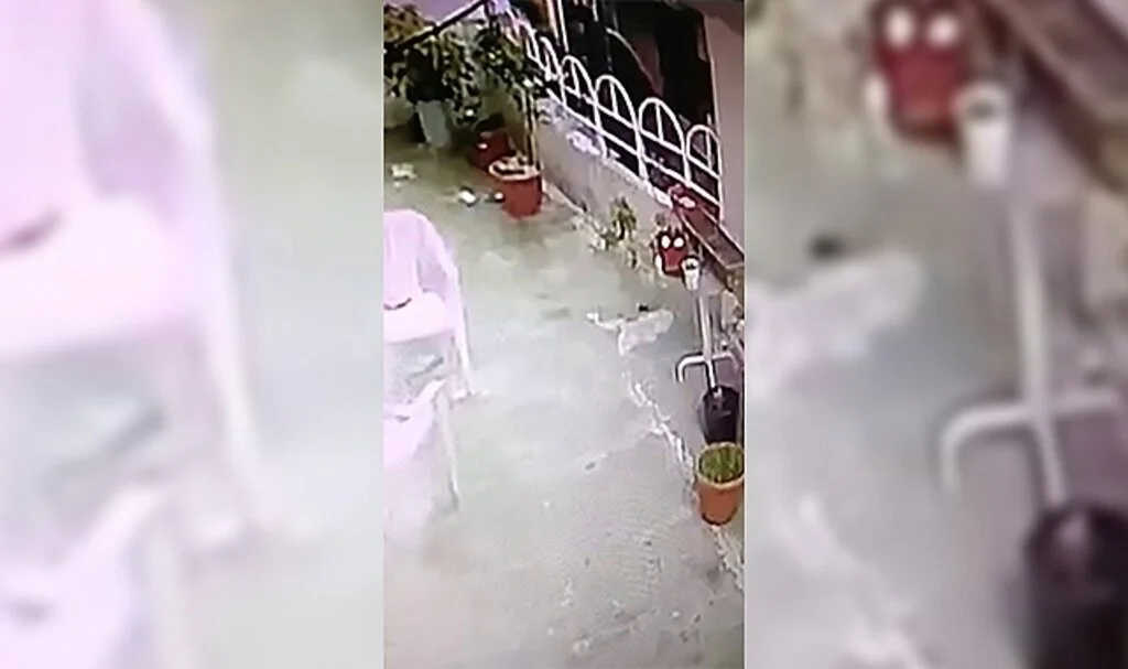 Sarıyer'de ilginç hırsızlık kamerada: Bahçedeki nargile takımını çaldı