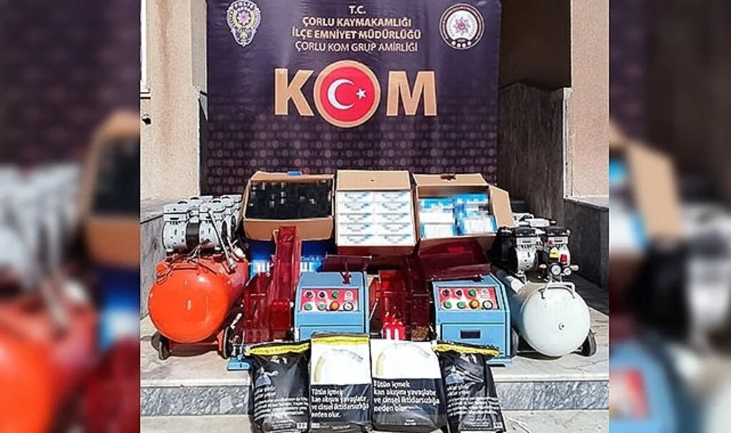 Tekirdağ'da 196 bin makaron ele geçirildi