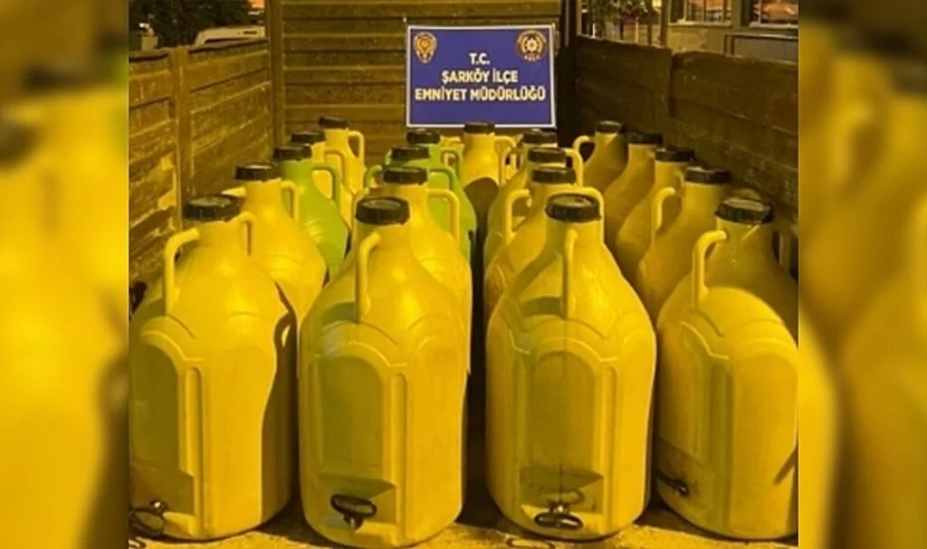 Tekirdağ'da bir ton kaçak şarap ele geçirildi