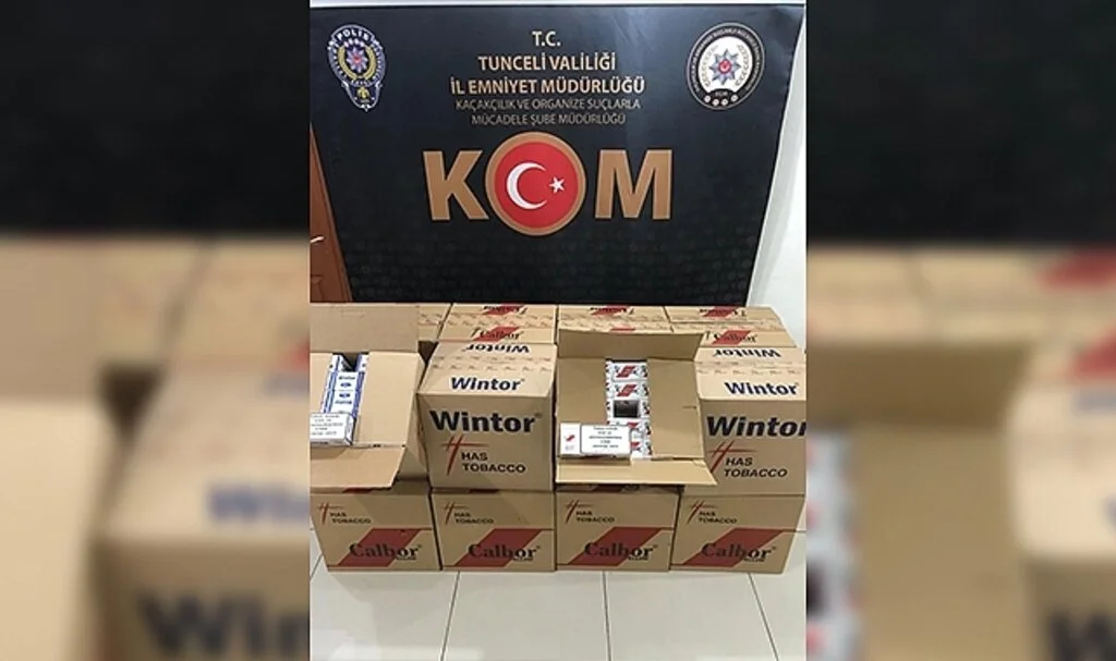 Tunceli’de 160 bin kaçak makaron ele geçirildi