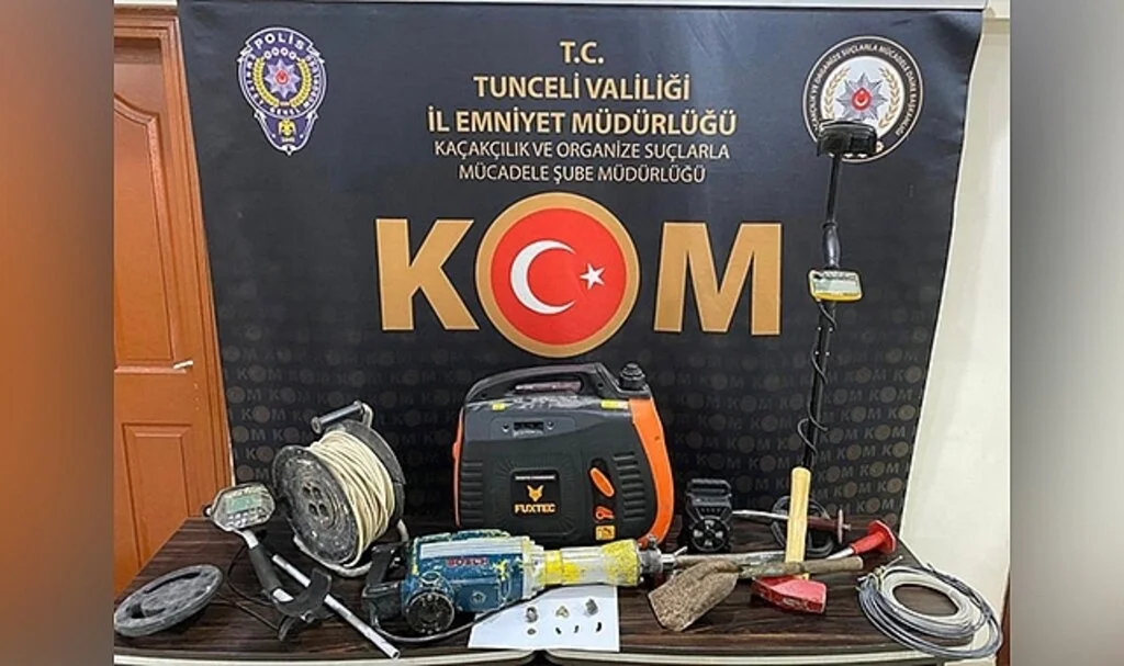 Tunceli’de kaçak kazı yapan 3 şüpheli yakalandı