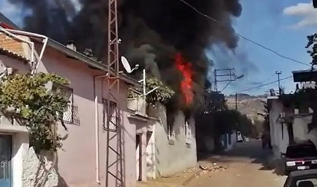 Tüpten sızan gaz bomba gibi patladı, evde yangın çıktı