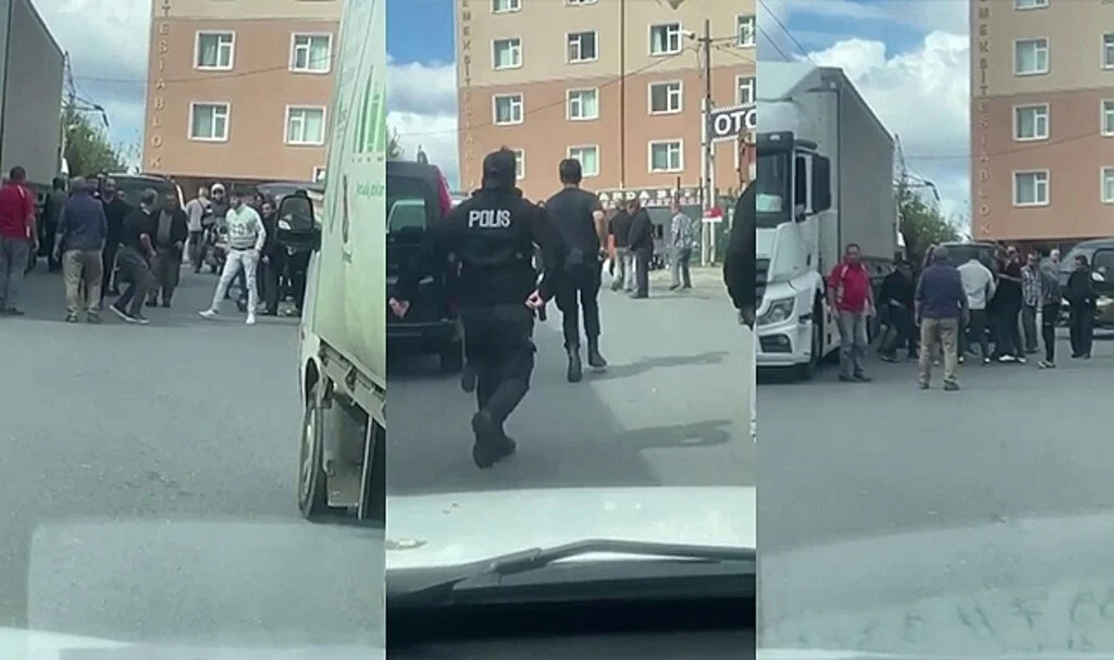 Ümraniye’de yol verme kavgasında tekmeler ve yumruklar havada uçuştu