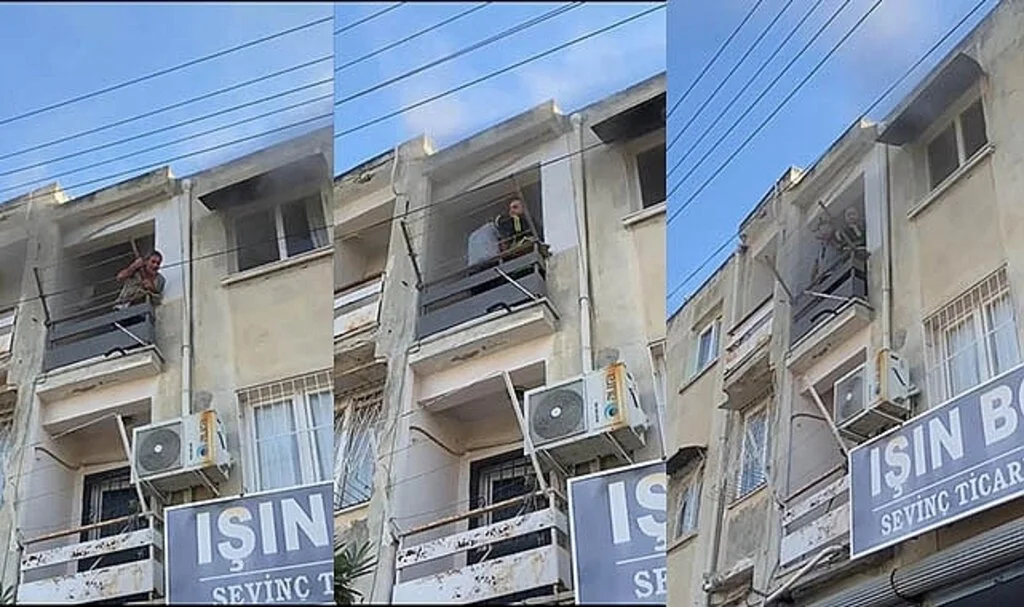 Yangında mahsur kalan yaşlı adamı itfaiye ekipleri kurtardı