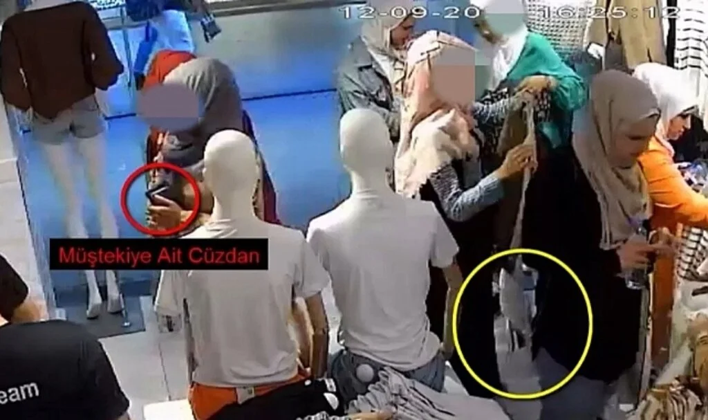 Yankesici kadınlar güvenlik kameralarına yakalandı