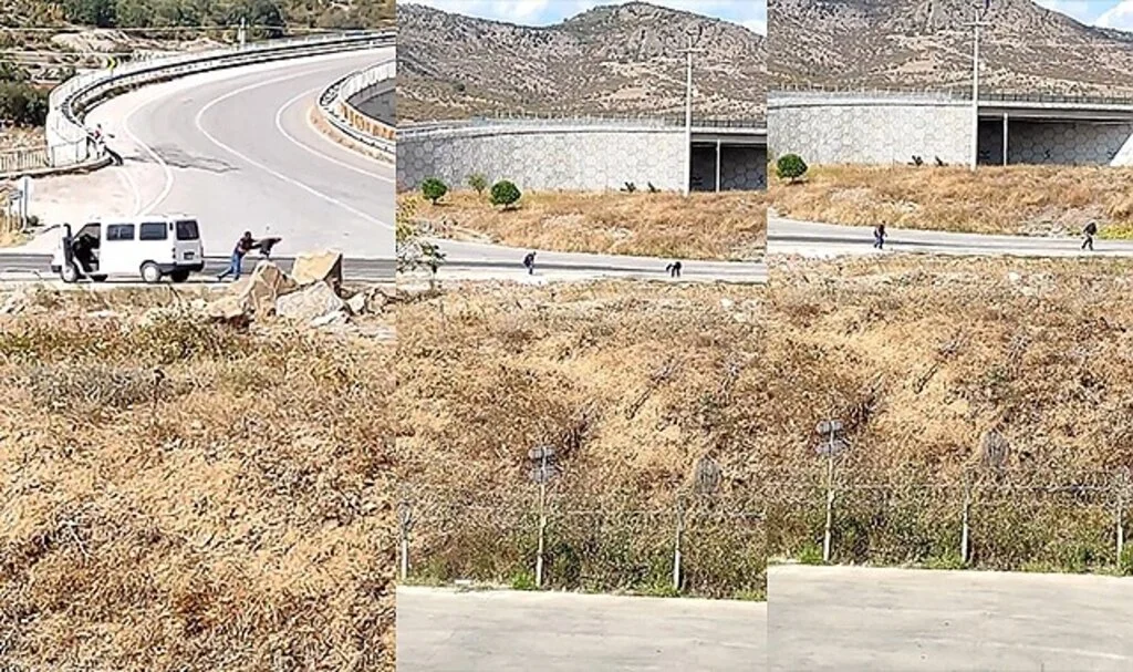 Yumruk ile sorunu çözemeyince birbirlerini taşladılar