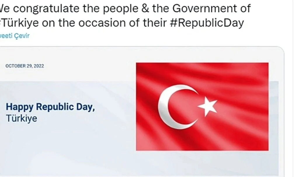 Yunanistan'dan 29 Ekim Cumhuriyet Bayramı kutlaması