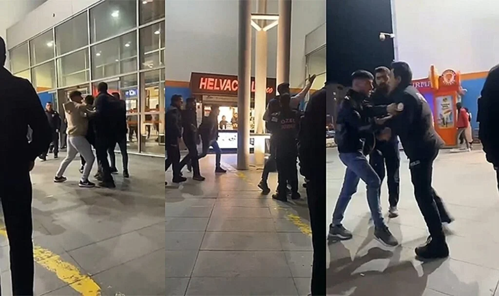 AVM'de kavga anları kameraya yansıdı