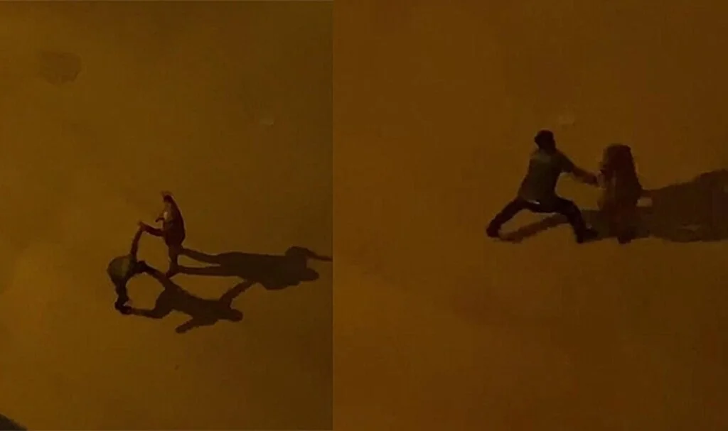 Bıçaklı sopalı kavga görüntülendi