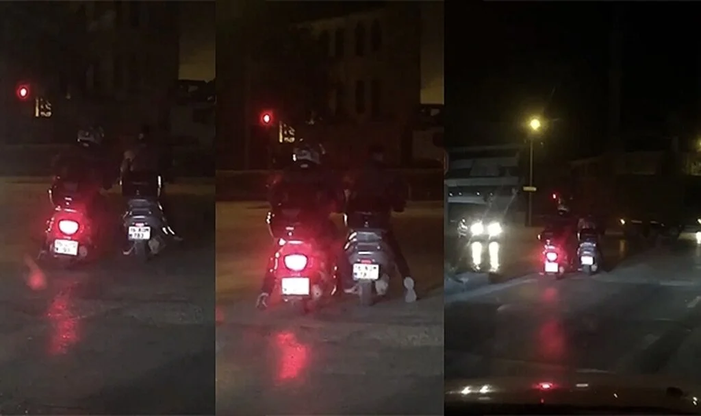 Bursa’da bozulan motosikleti ayağıyla iterek götürdü