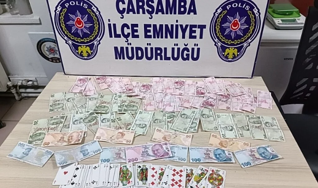 Çarşamba'da kumar operasyonunda 5 kişi hakkında işlem yapıldı