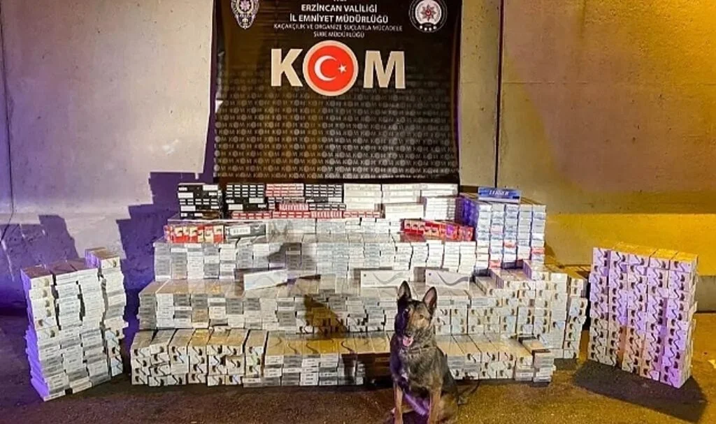 Erzincan’da 24 bin 240 adet kaçak sigara ele geçirildi