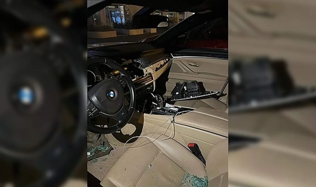 Esenyurt'ta site güvenliğinin gözü önünde gösterge paneli hırsızlığı