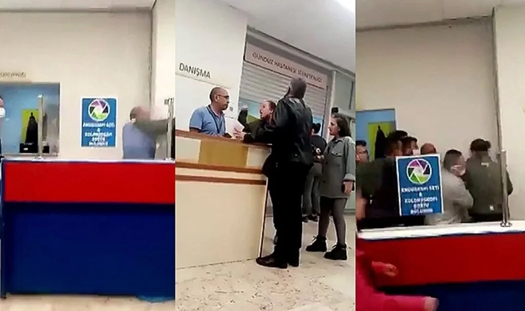Hasta yakını sağlık çalışanına saldırdı, ısırdı: O anlar kamerada