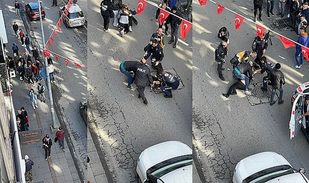 İki genç kız arasında sokakta kavga etti