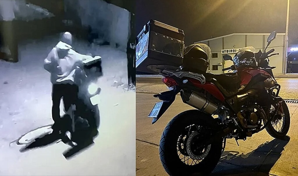 İki kişi motosikleti çaldı