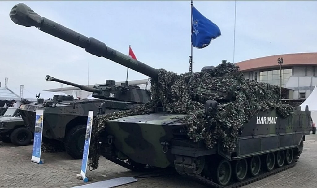 Kaplan tankı Endonezya'da vitrine çıktı