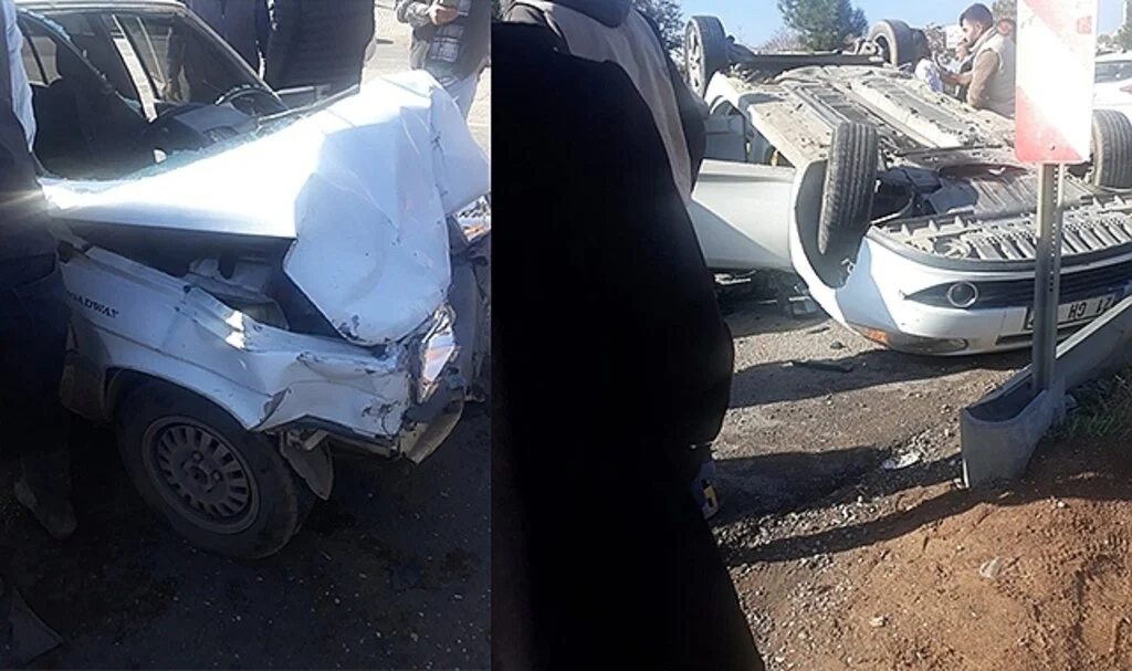 Otomobiller kavşakta kafa kafaya çarpıştı: 5 yaralı