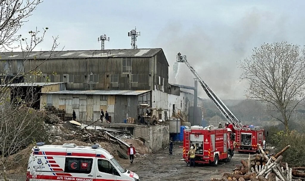 Pendik’te çinko ve kaplama fabrikası alevlere teslim oldu