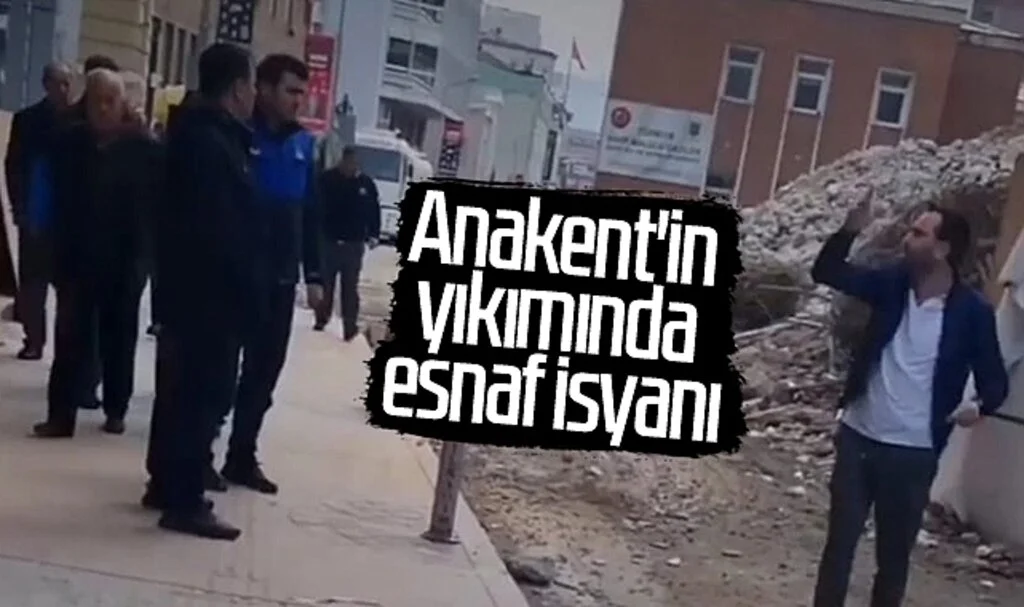 Samsun'da Anakent'in yıkımında esnaf isyanı