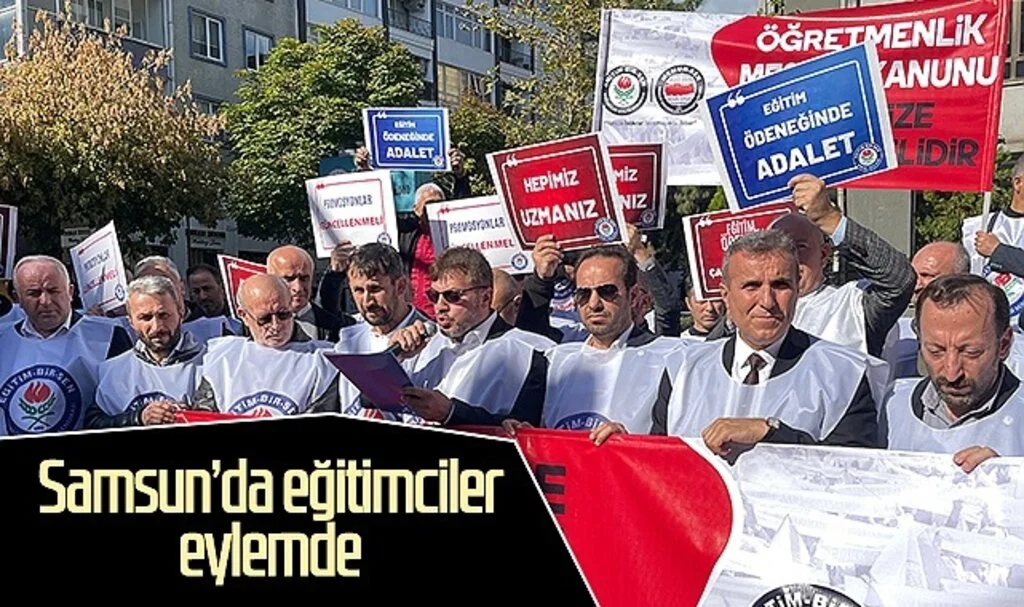 Samsun'da eğitimciler eylemde 