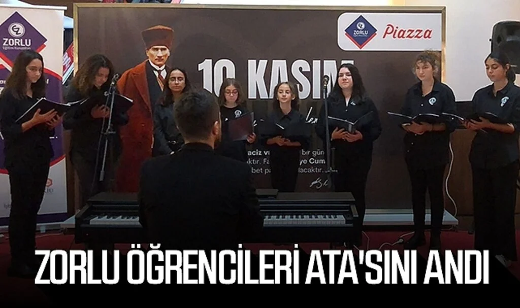 Samsun Zorlu Eğitim Kurumları Öğrencileri 10 Kasım'da Atatürk'ü Andı