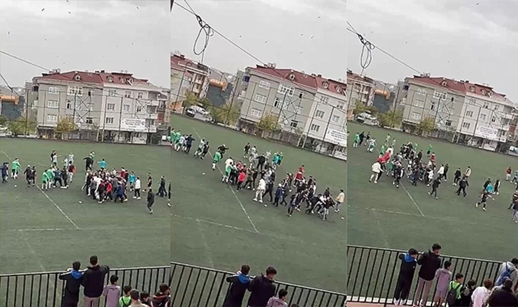 Sancaktepe’de maç bitti, kavga başladı