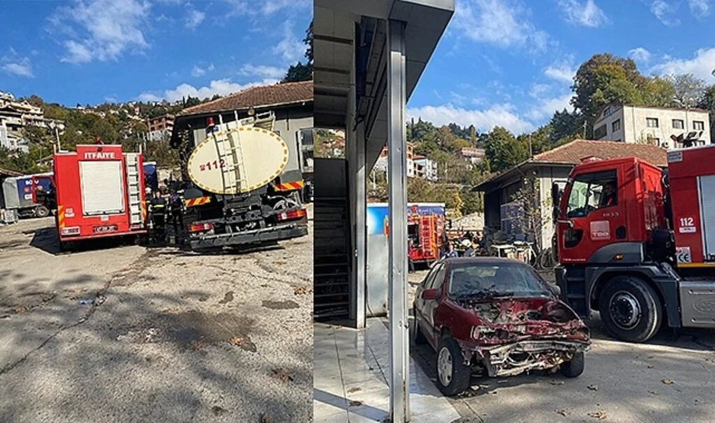 Saniye sitesinde yangın çıktı, dükkan kullanılmaz hale geldi