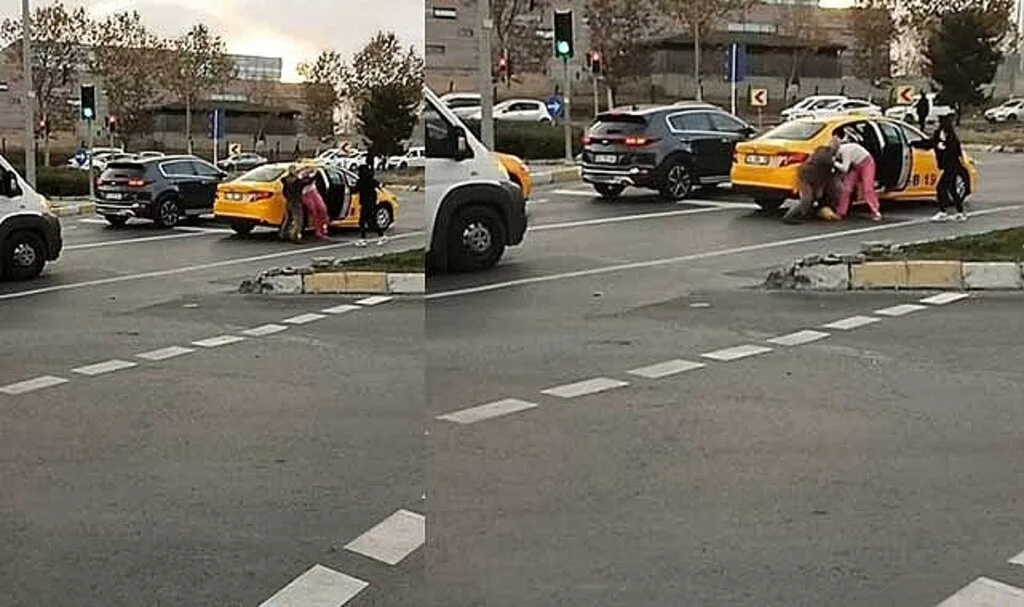 Taksici, müşterisi ile tartıştı, kadının saçını çekti, kafasına vurdu