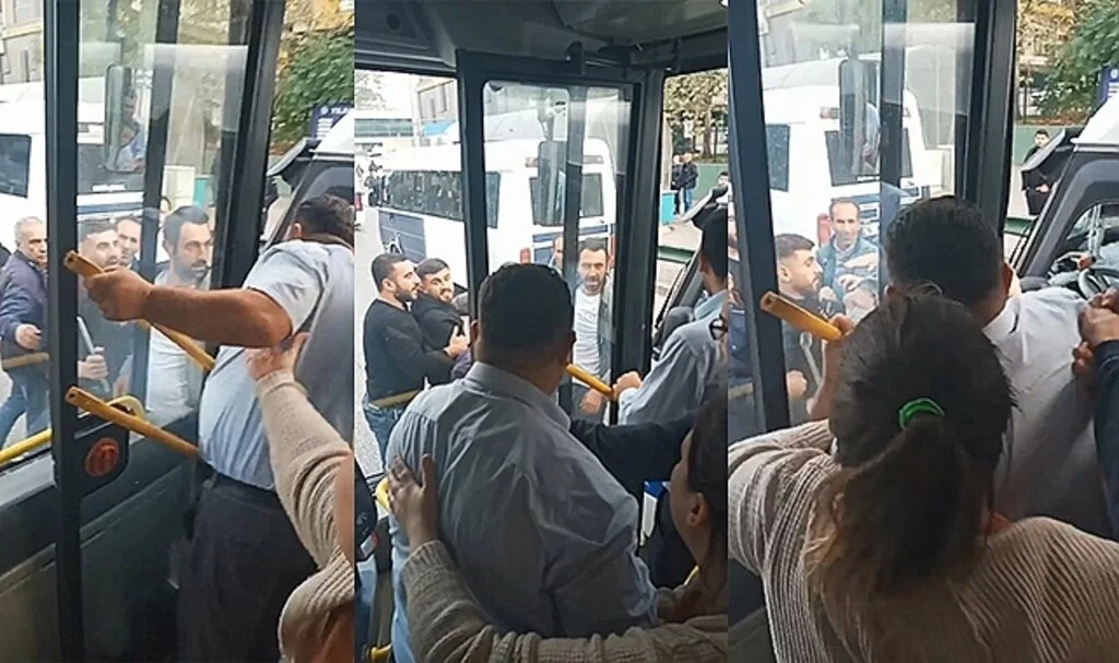 Yol verme kavgası kamerada