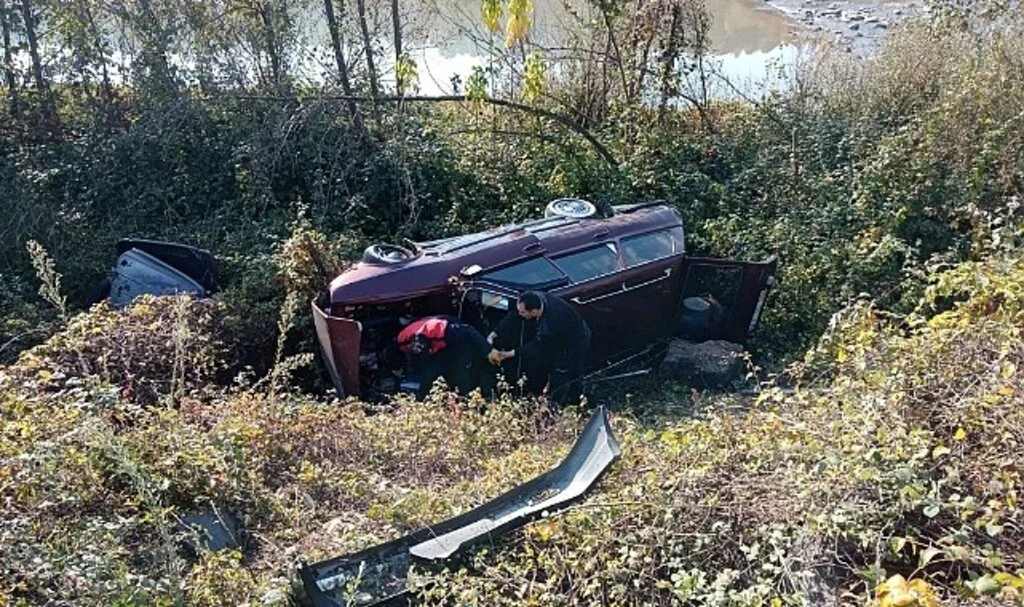 Yoldan çıkan otomobil takla attı: 1 yaralı