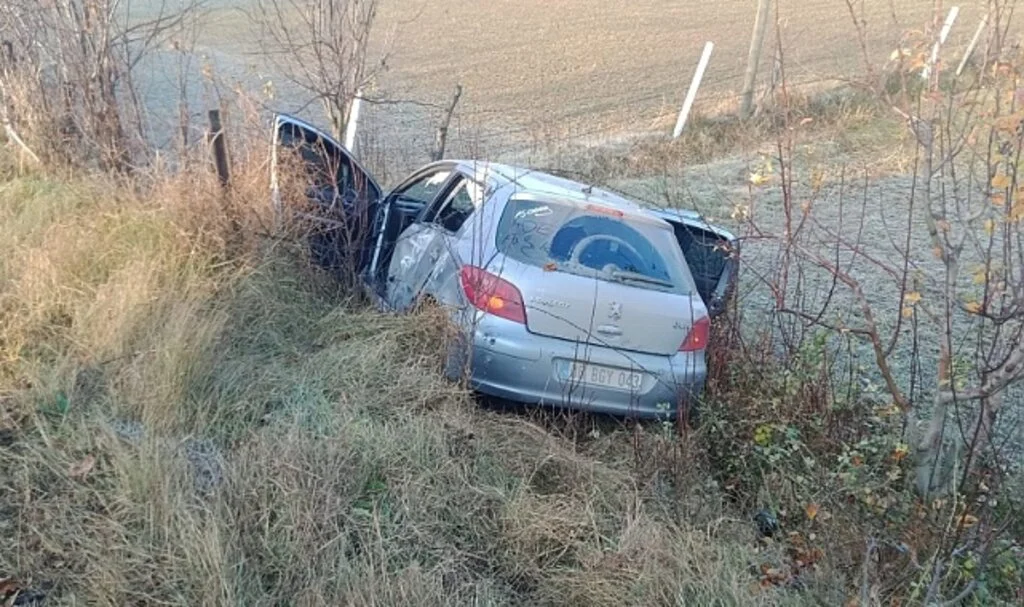 Yoldan çıkan otomobil tarlaya uçtu: 1 yaralı