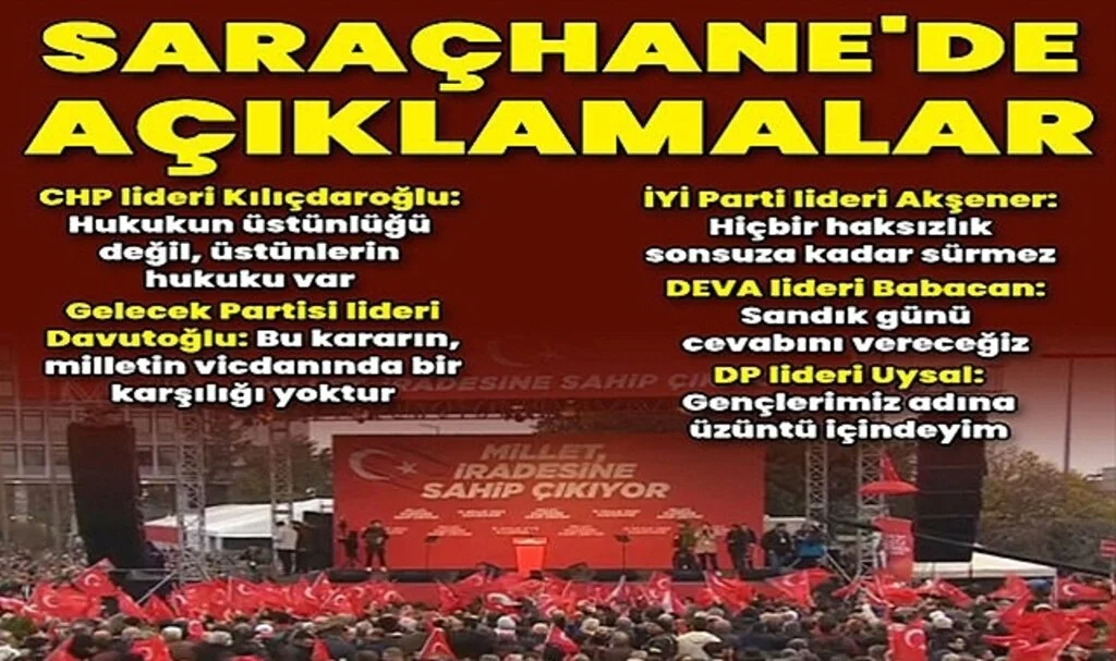 6'lı Masa Liderlerinden Saraçhane'de Açıklamalar