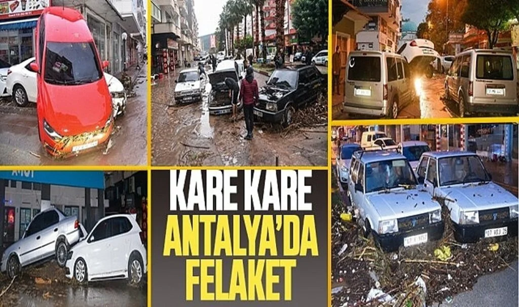Antalya'da sel esnafı vurdu, görüntüler savaş alanlarını aratmadı