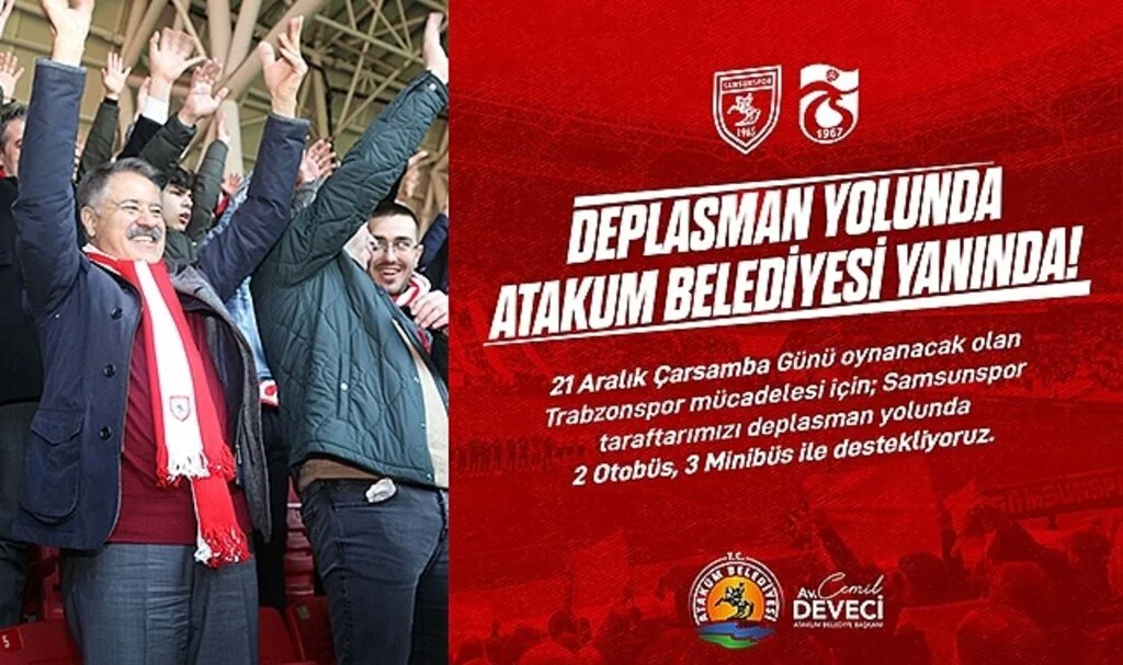 Atakum'da Taraftara Ulaşım Desteği