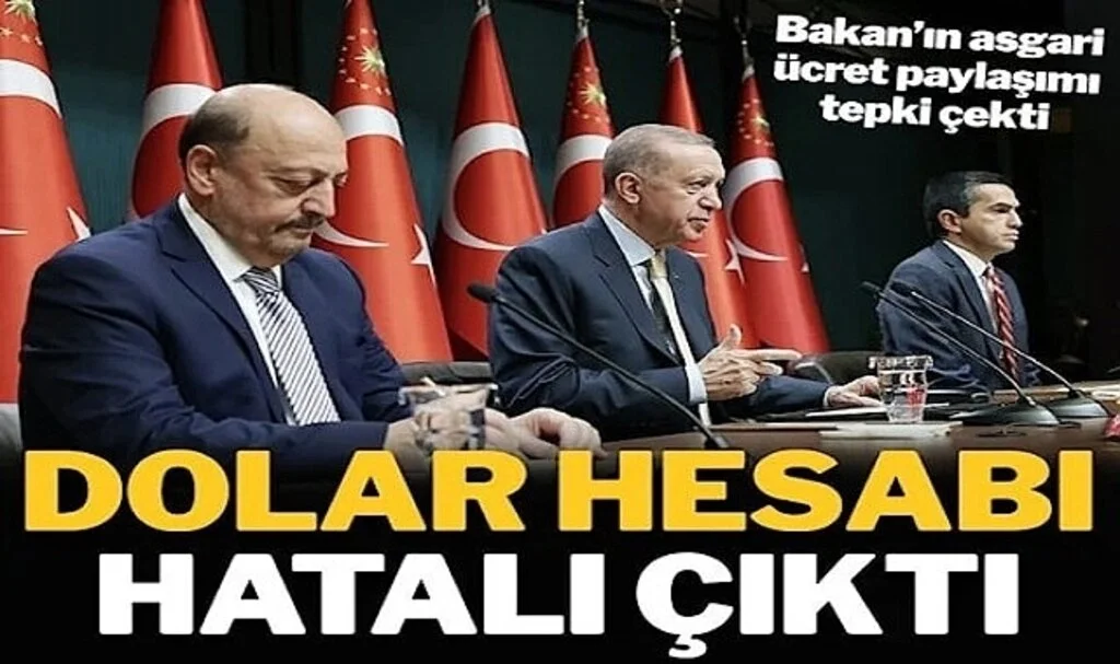 Bakan Bilgin’in dolarlı asgari ücret paylaşımı tepki çekti