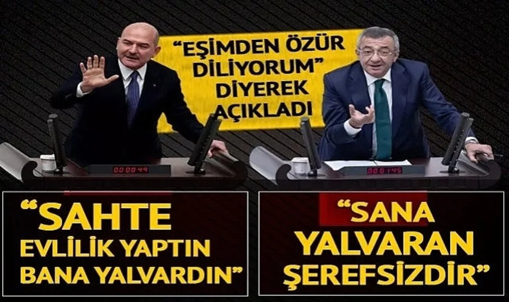 Bakan Soylu'yla CHP'li Altay arasında Meclis'te sahte evlilik tartışması! 'Eşimden özür diliyorum' diyerek açıkladı