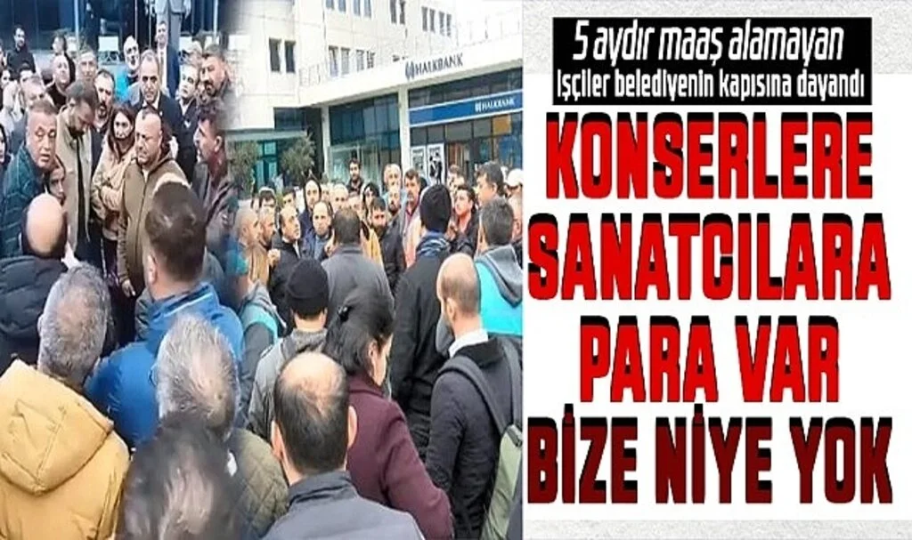 CHP'li Ataşehir Belediyesi'nde Maaşlarını Alamayan İşçilerden Protesto