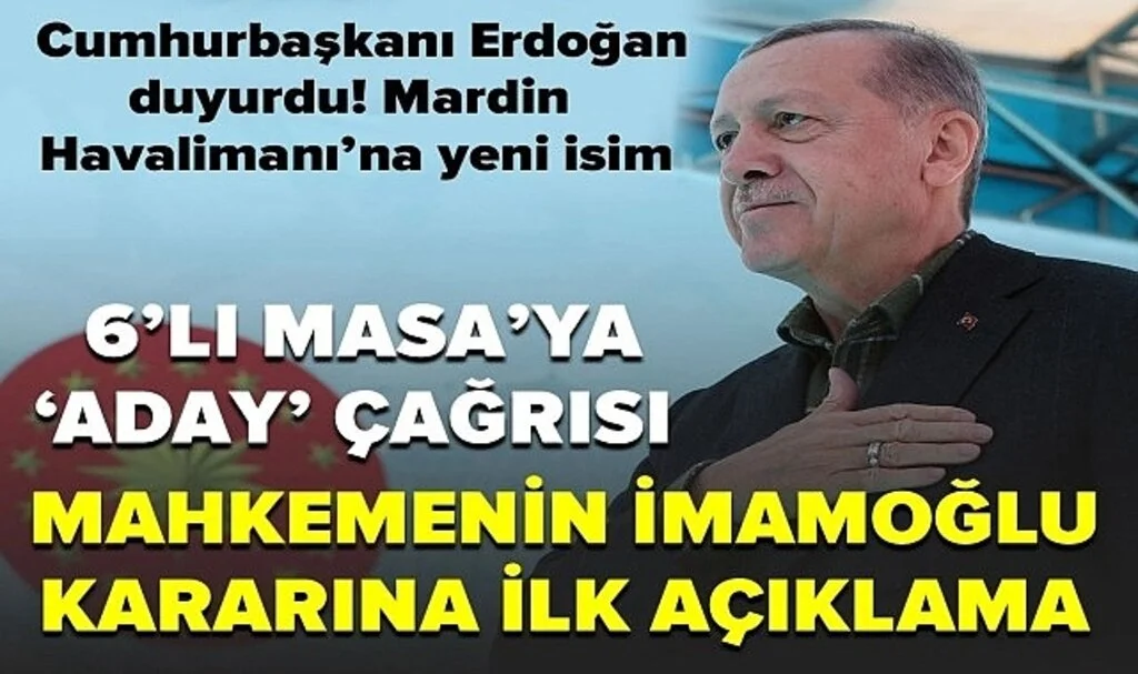 Cumhurbaşkanı Erdoğan'dan Ekrem İmamoğlu kararı açıklaması