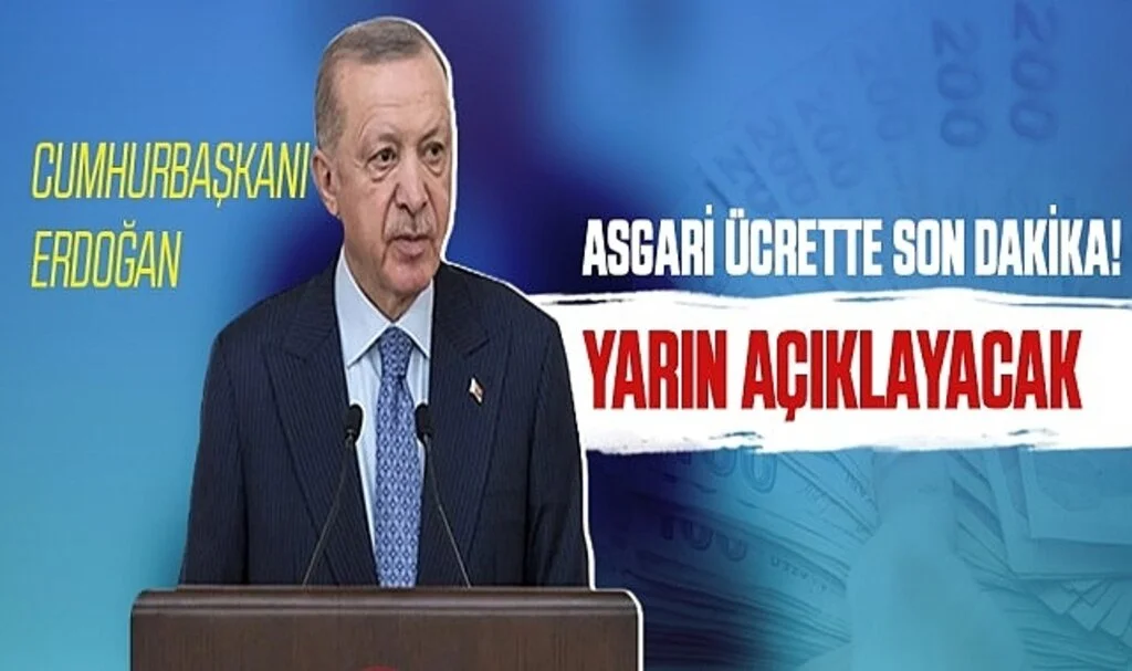 Cumhurbaşkanı Erdoğan: Yarın asgari ücreti açıklayacağız