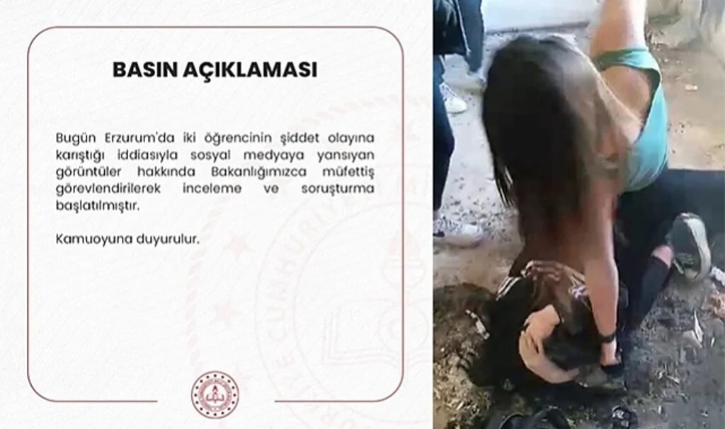 Erzurum'da şiddet olayında gözaltına alınan öğrenciler serbest bırakıldı; Milli Eğitim Bakanlığı soruşturma başlattı