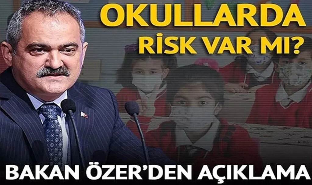 Hem velilerin hem de öğrencilerin aklında aynı soru! Okullar tatil olacak mı? Bakan Özer'den 'risk' açıklaması