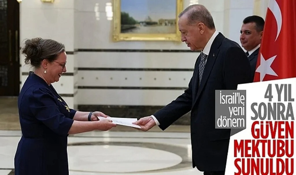 İsrailli Elçi Lillian, Cumhurbaşkanı Erdoğan'a Güven Mektubu Sundu